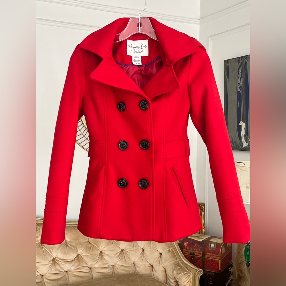 American Rag Scarlet Pea Coat XXS Detachable Hoodie